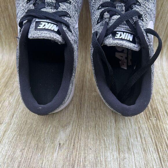 Nike LunarEpic Low Flyknit Women's Size 7‎ Oreo Black Running Shoes Sneakers - Picture 5 of 9